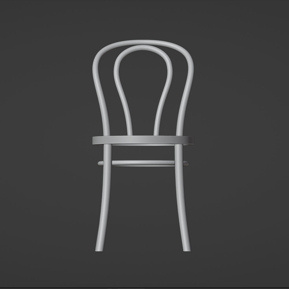 Simple chair Free 3D model_4