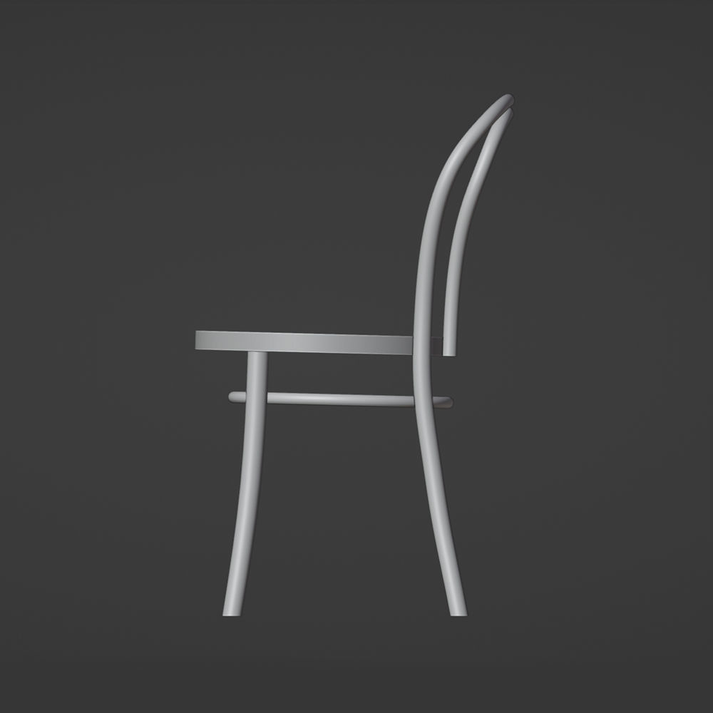Simple chair Free 3D model_3