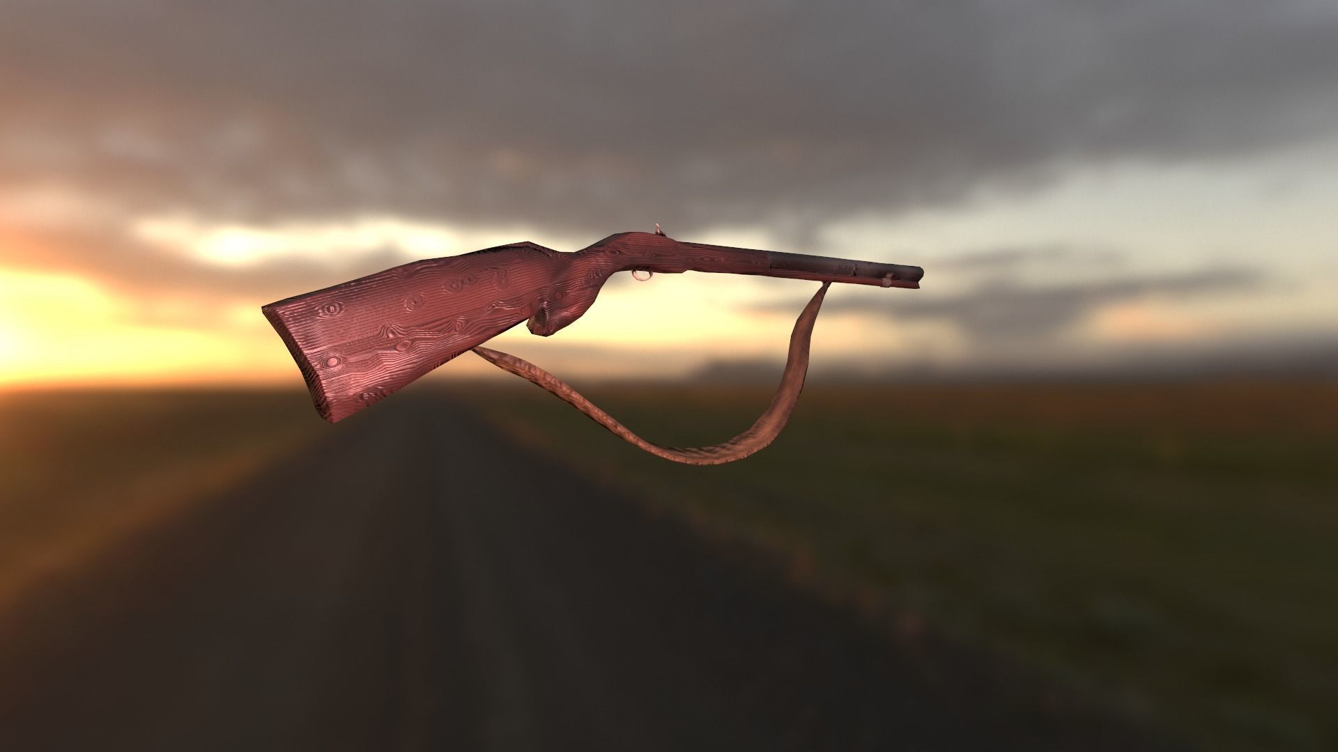 Cawboy horse gun Midpoly Low-poly 3D model_6