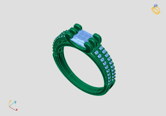Women Ring 3DM Womens Ring 3d models 3D print model 3D print model_1