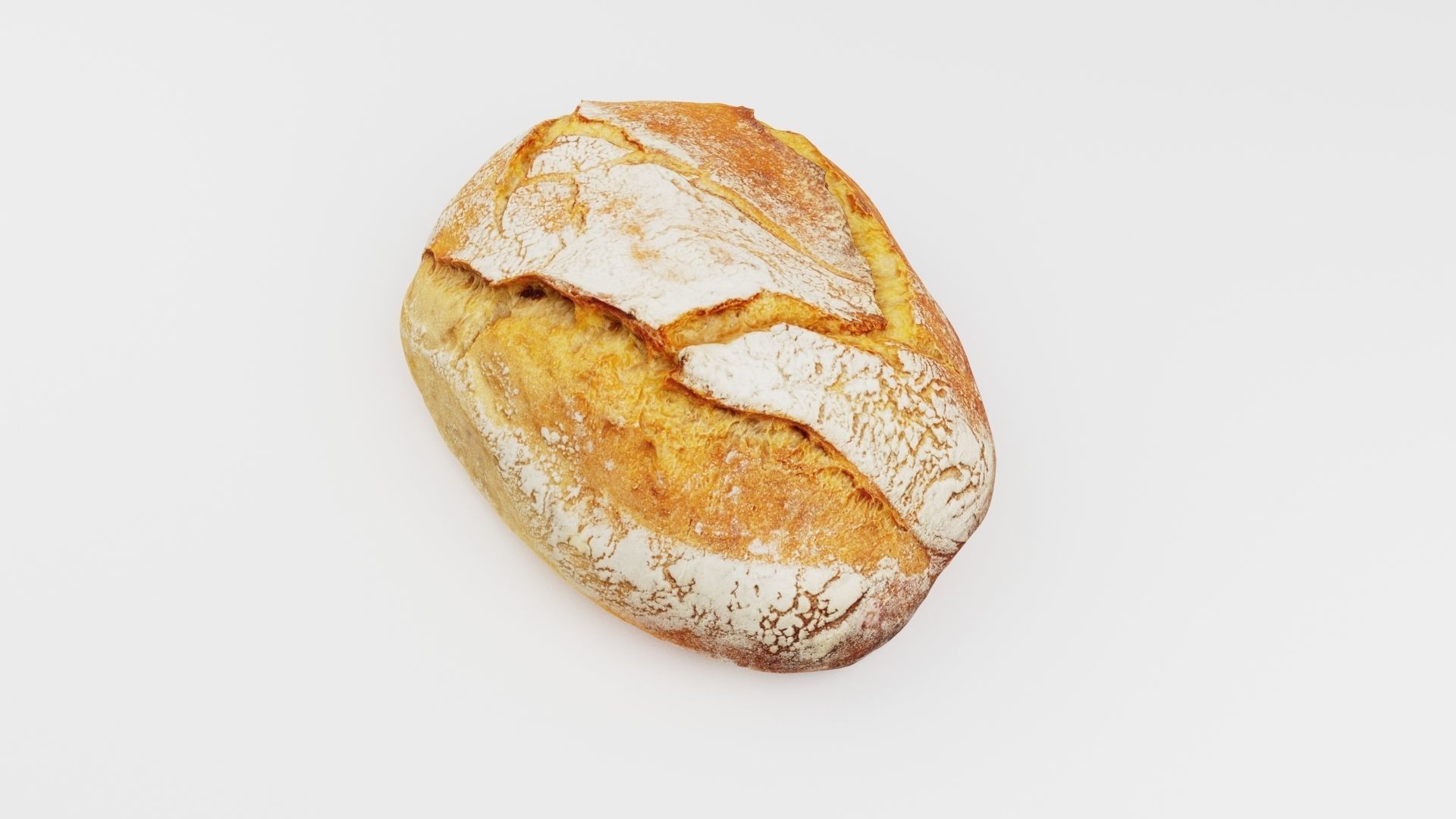 French Loaf or French bread with corn and cereals 3D model_5