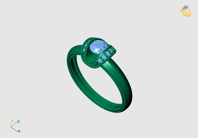 Women Ring 3DM Womens Ring 3d models 3D print model 3D print model_1