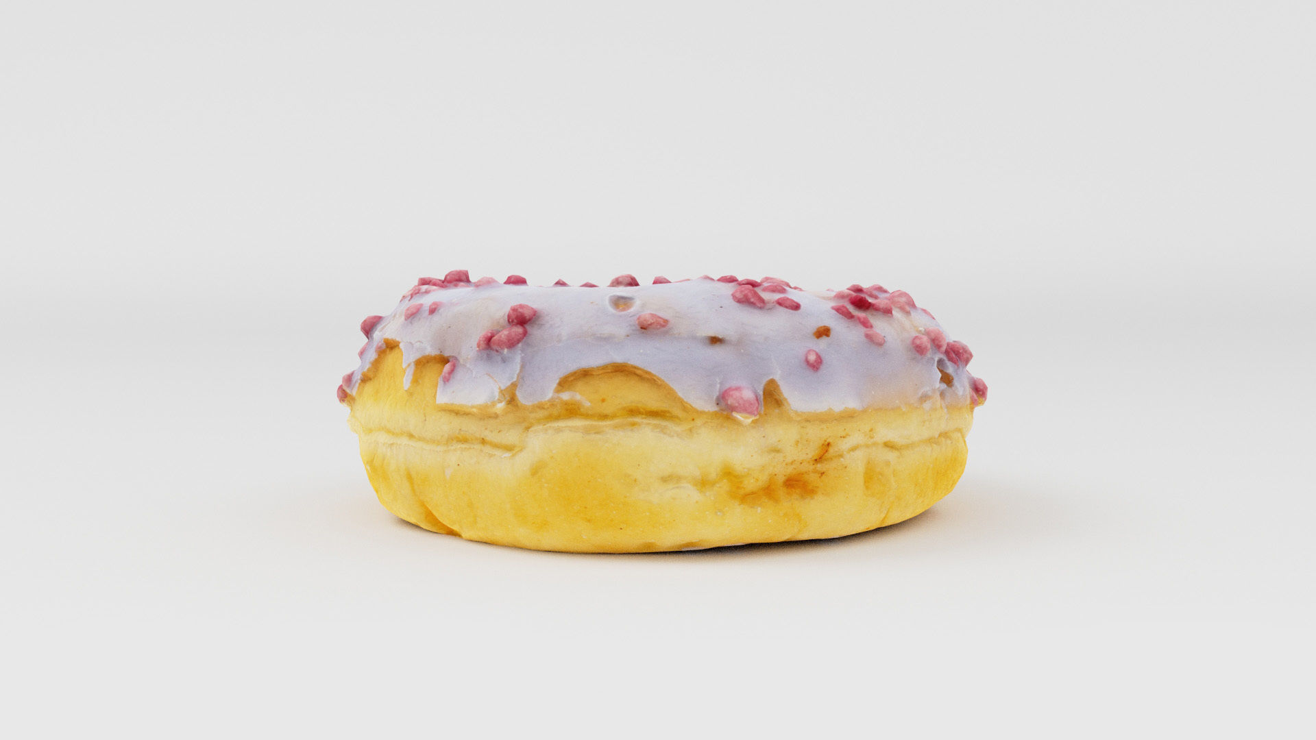 Doughnut glazed with colorful berry glazing 3D model_6