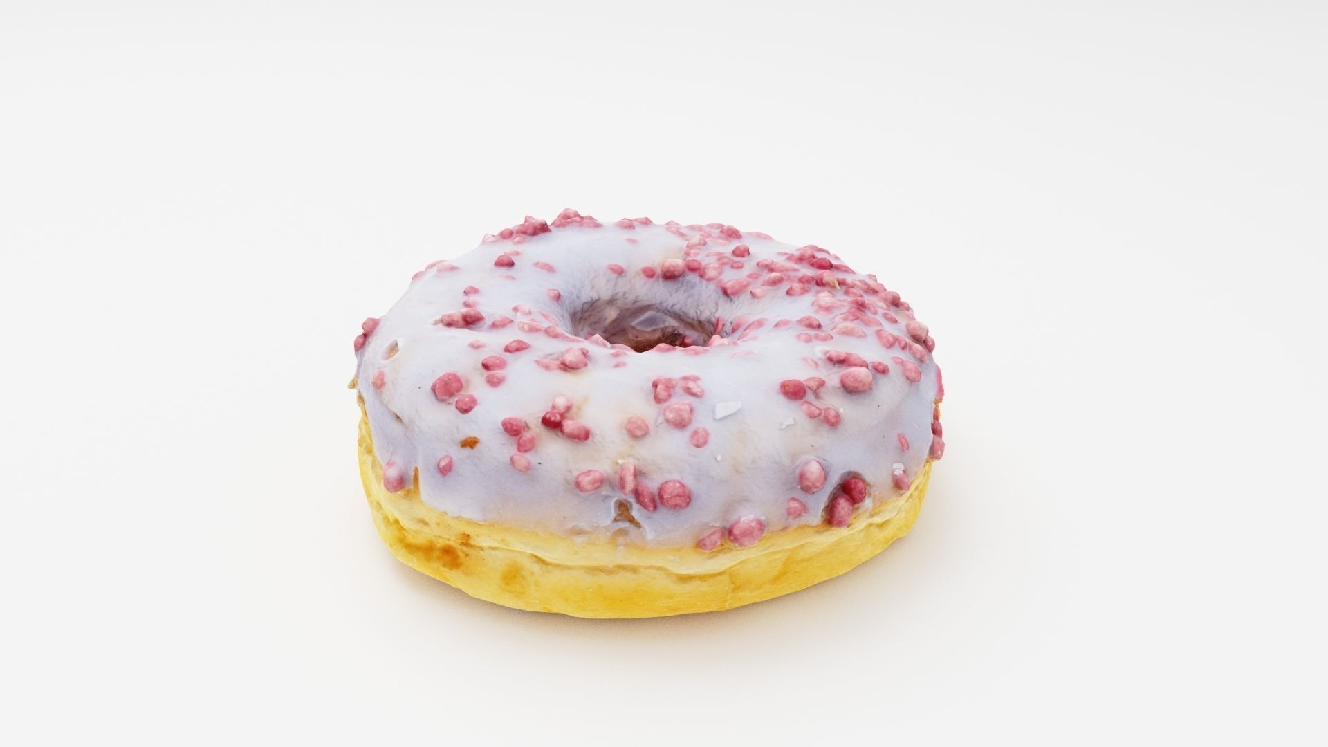 Doughnut glazed with colorful berry glazing 3D model_2