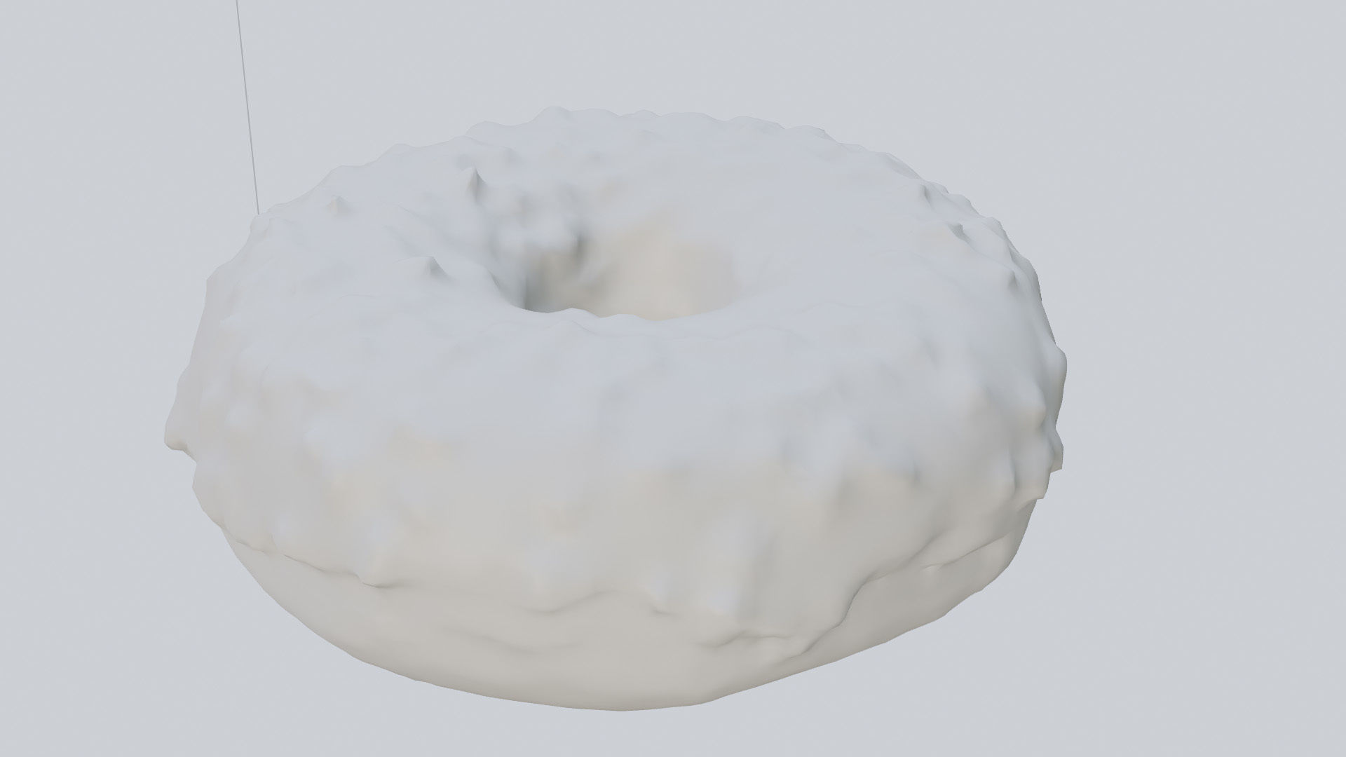 Doughnut glazed with chocolate 3D model_4