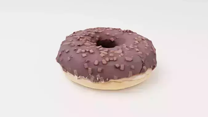Doughnut glazed with chocolate