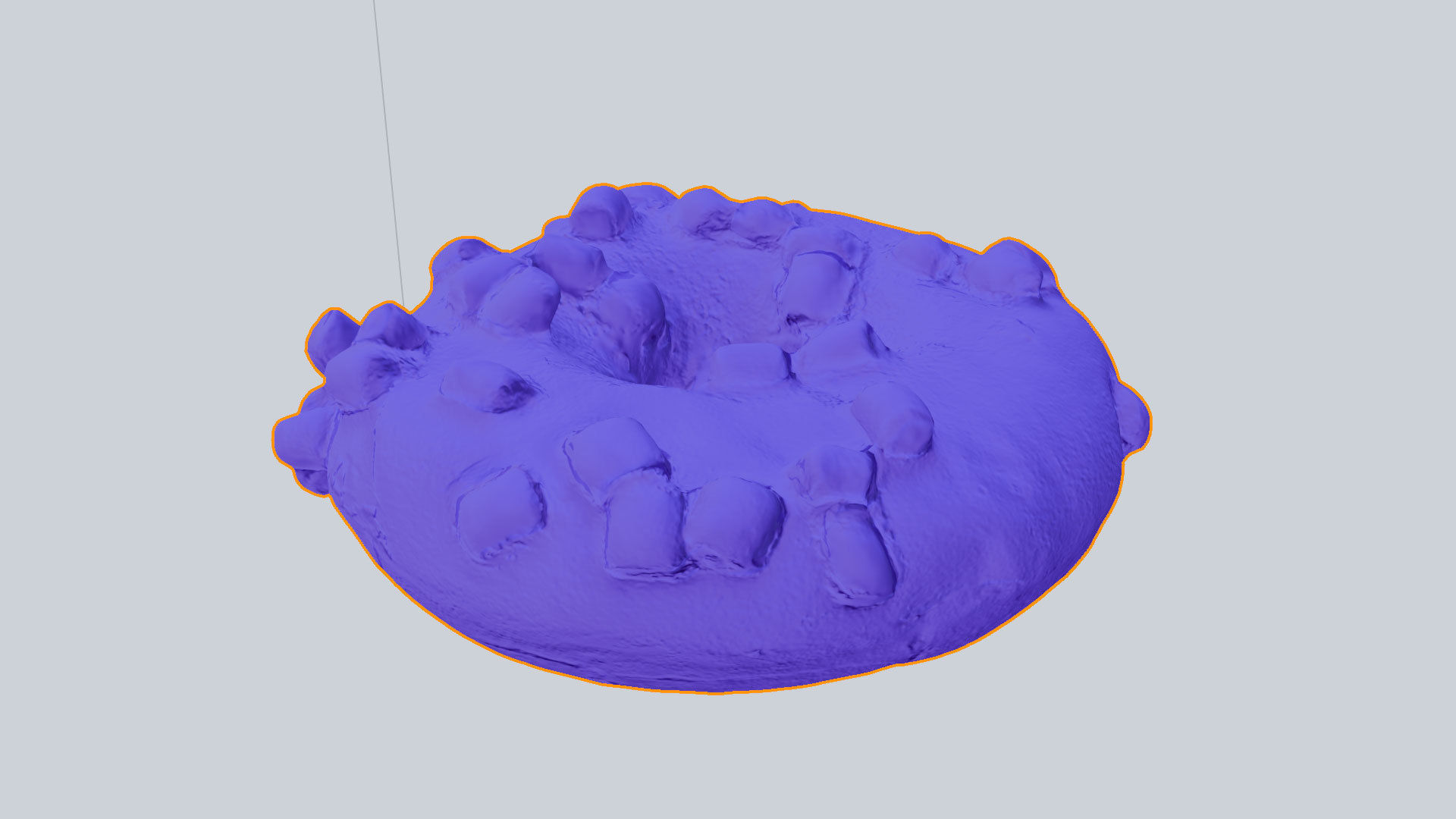 Doughnut glazed with colorful berry glazing 3D model_4