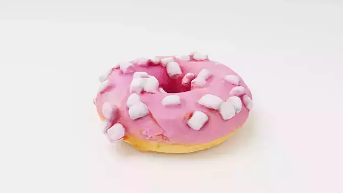 Doughnut glazed with colorful berry glazing