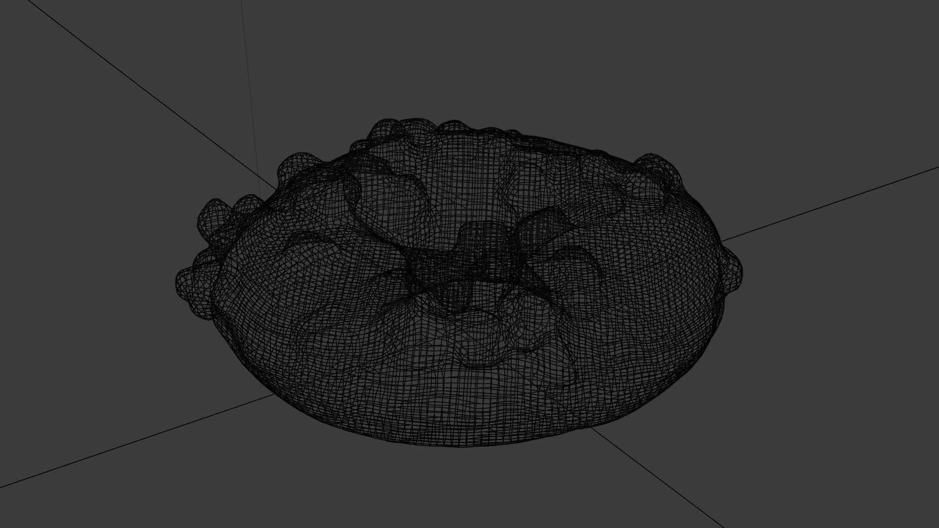 Doughnut glazed with colorful berry glazing 3D model_3