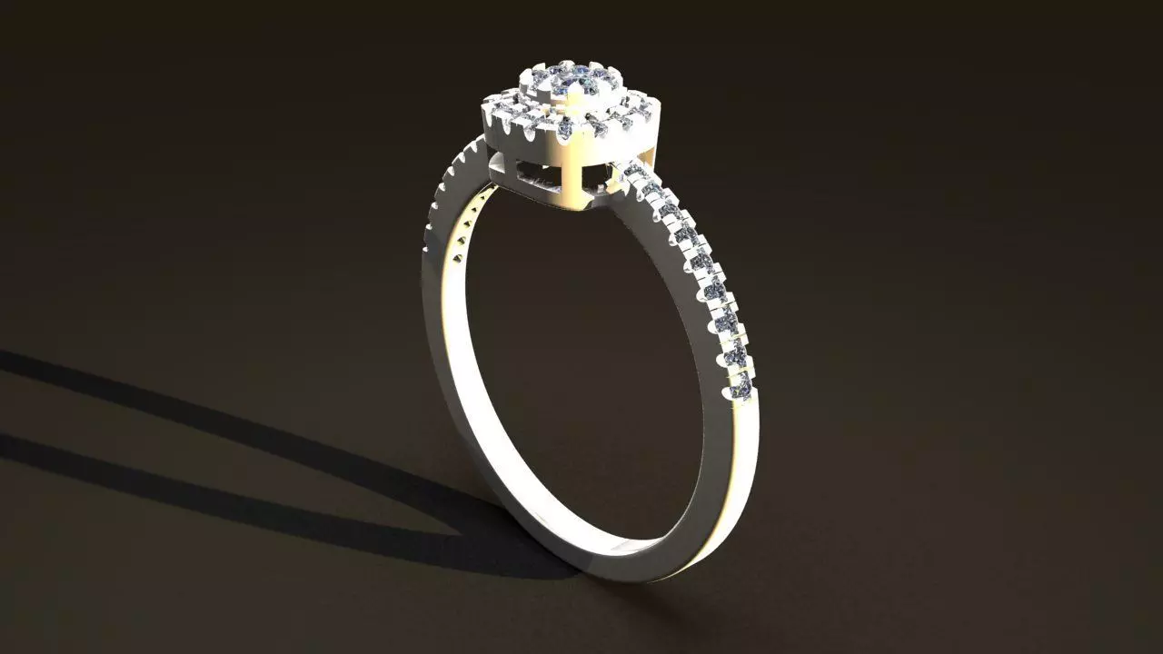 Ring Solitaire Engagement 3D print model_0