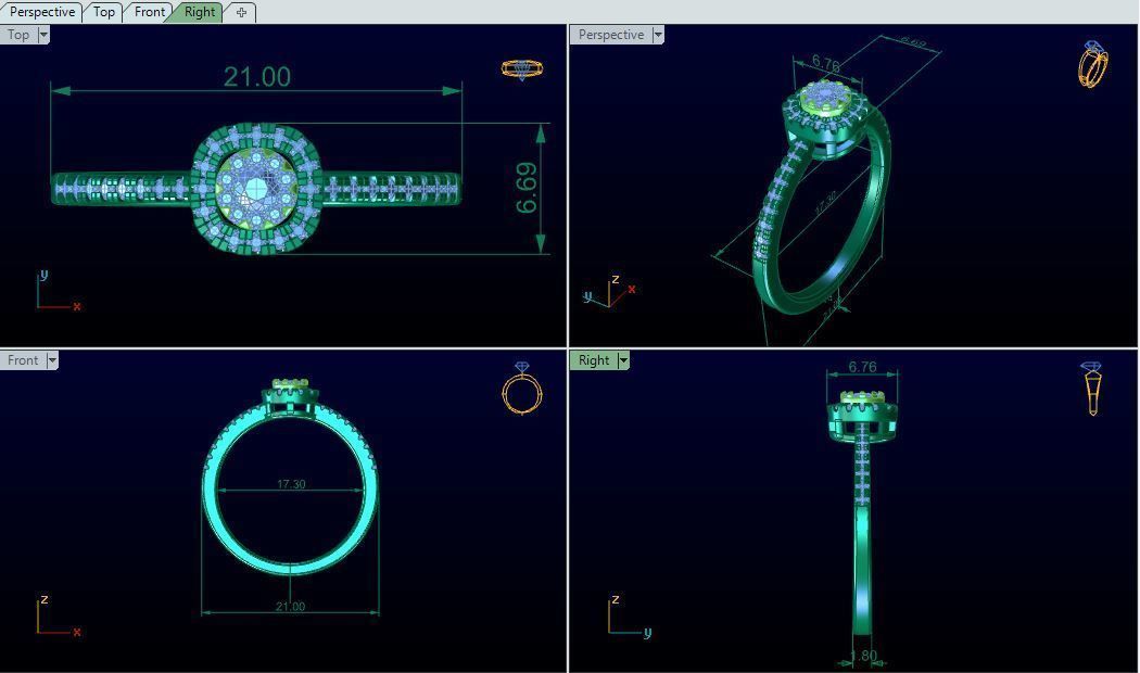 Ring Solitaire Engagement 3D print model_1