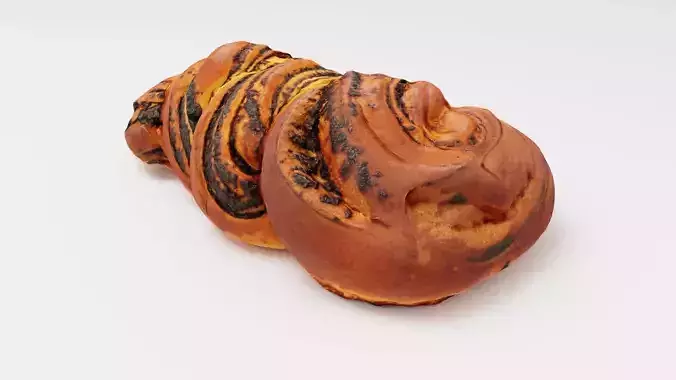 Poppy seeds bun roll patty or pasty