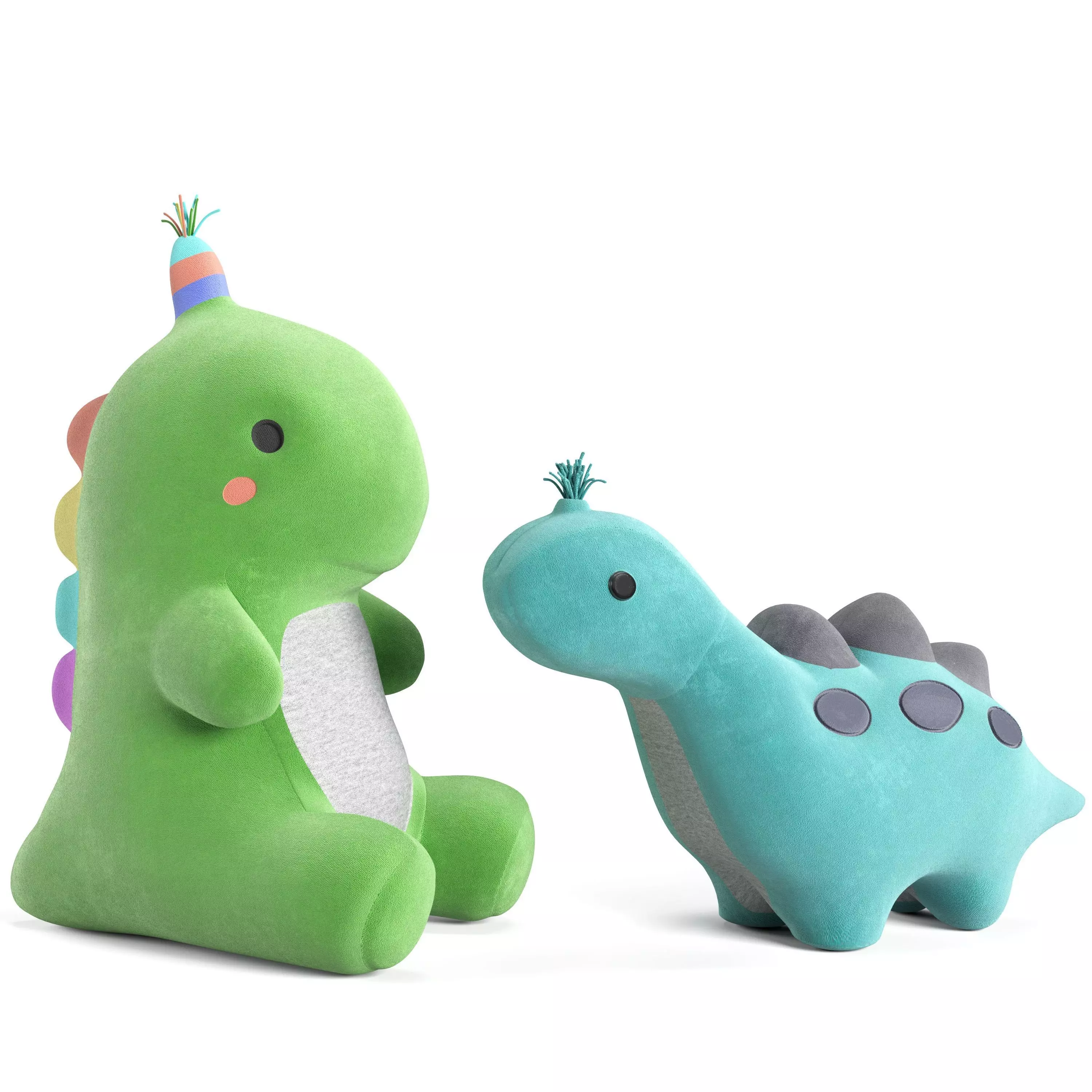 Ahlulu Cute Dinosaur Plush Toy 3D model_0