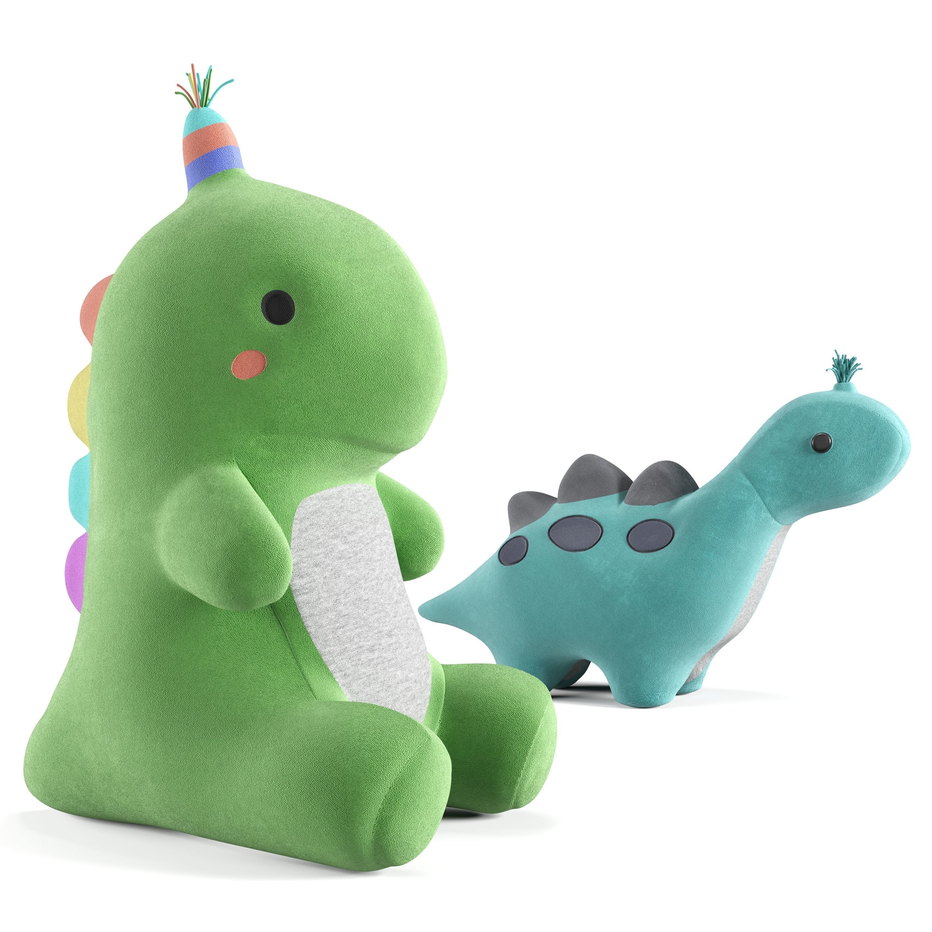 Ahlulu Cute Dinosaur Plush Toy 3D model_2