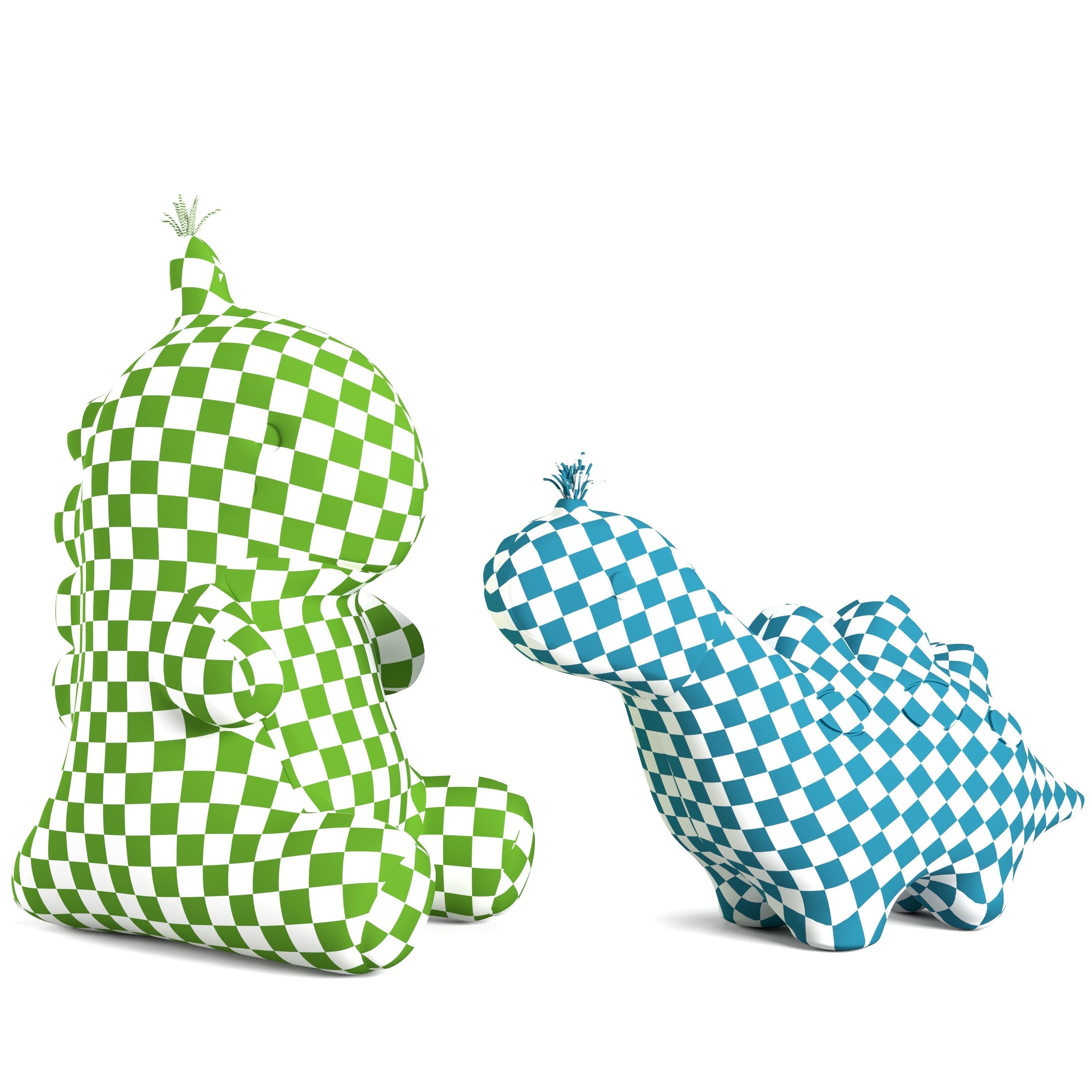 Ahlulu Cute Dinosaur Plush Toy 3D model_3