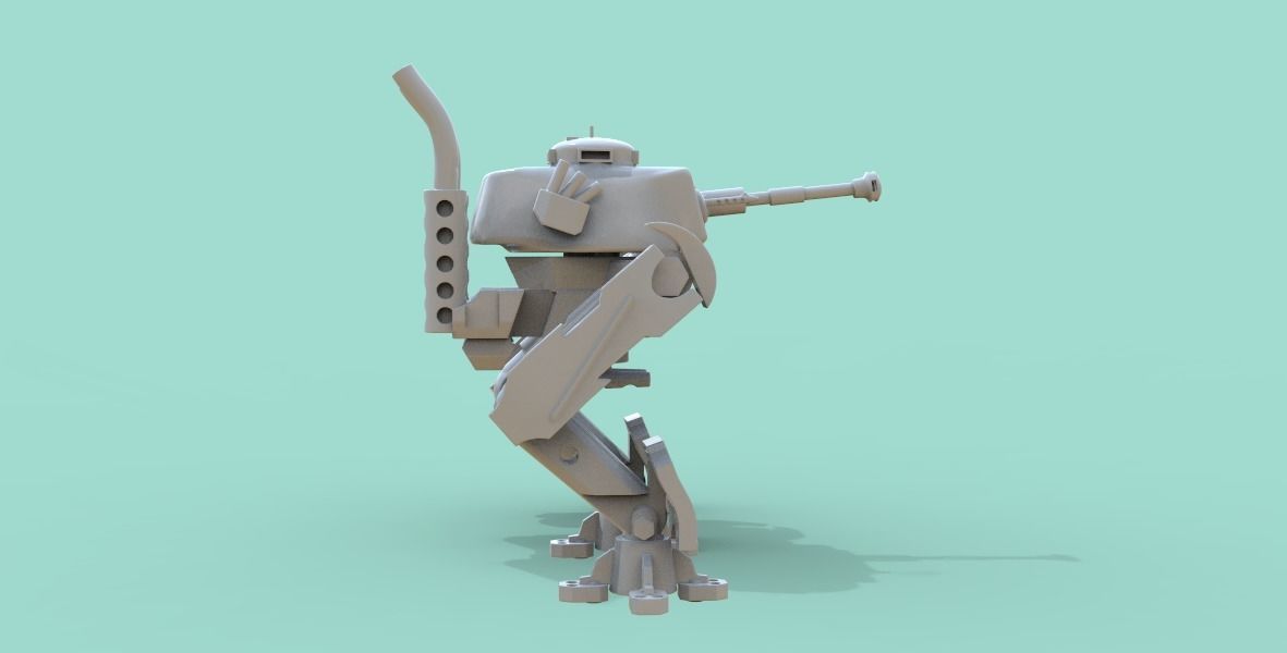 walking tank 3D print model_5