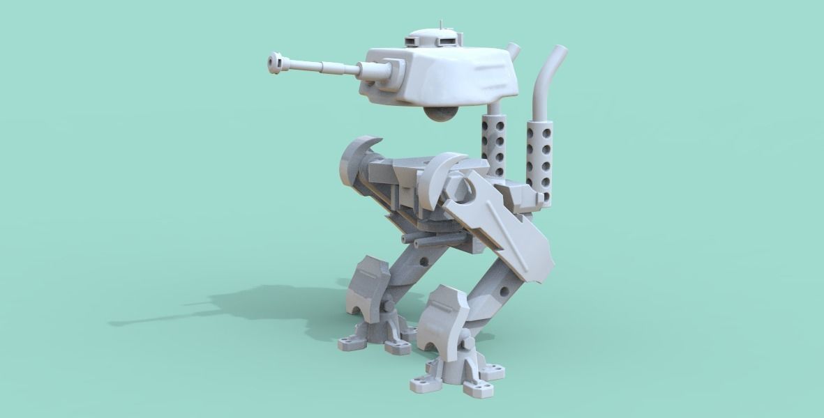 walking tank 3D print model_7