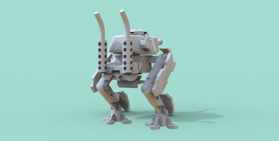 walking tank 3D print model_6