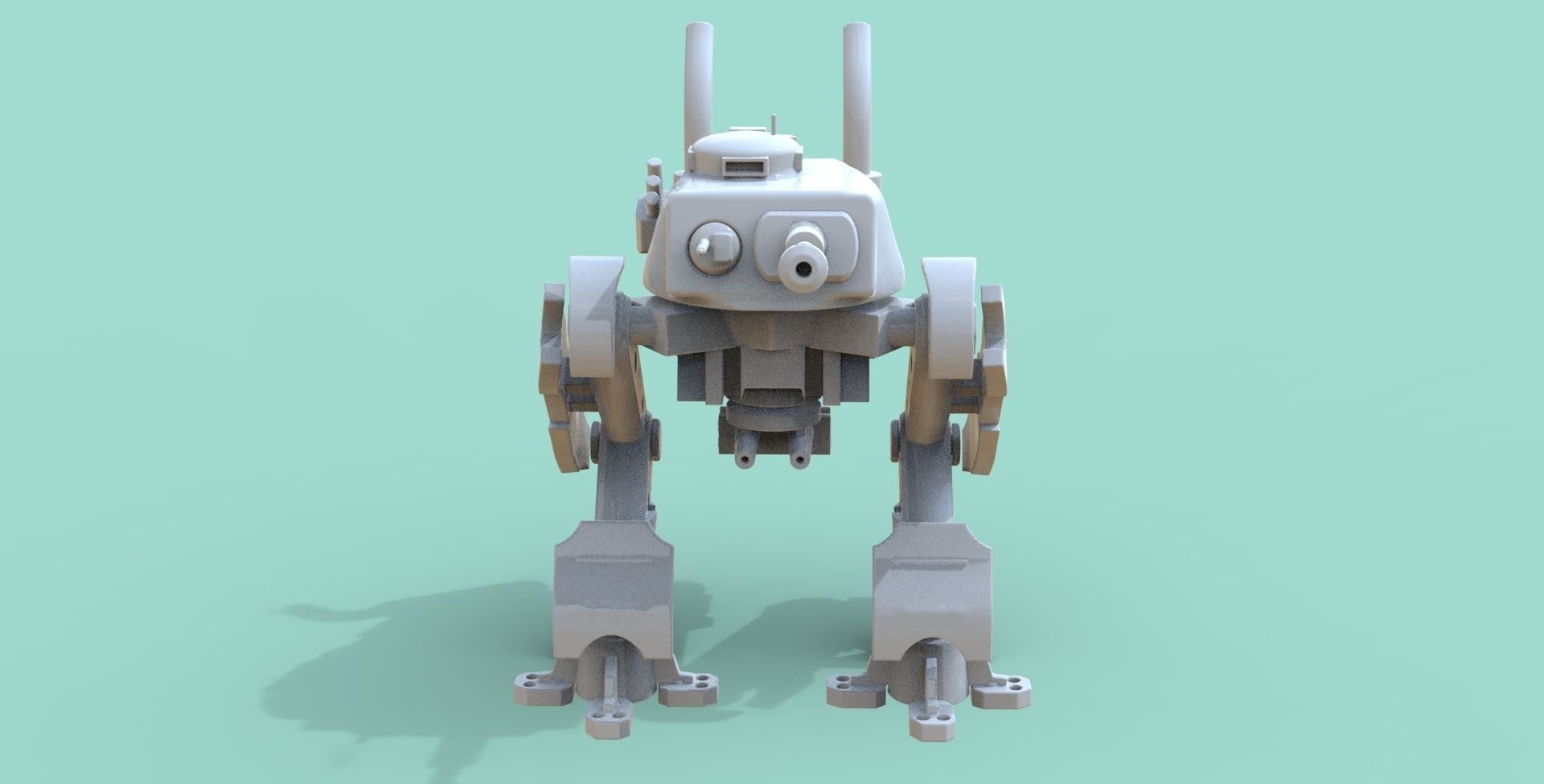 walking tank 3D print model_3