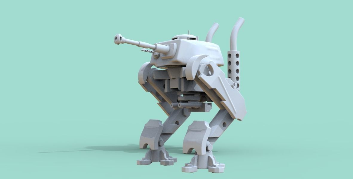 walking tank 3D print model_1