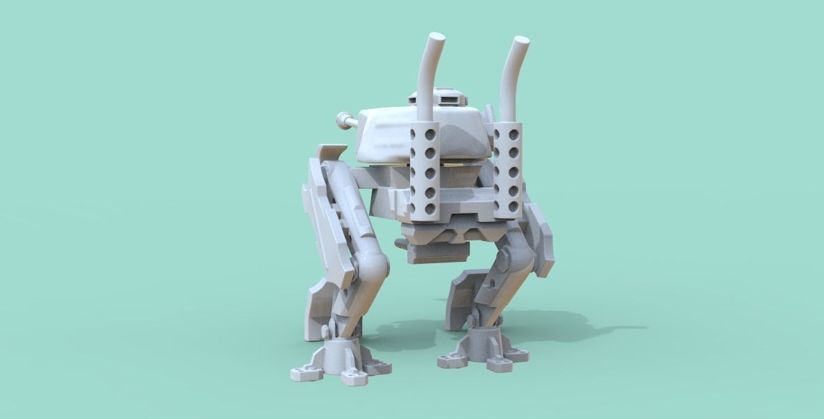 walking tank 3D print model_8