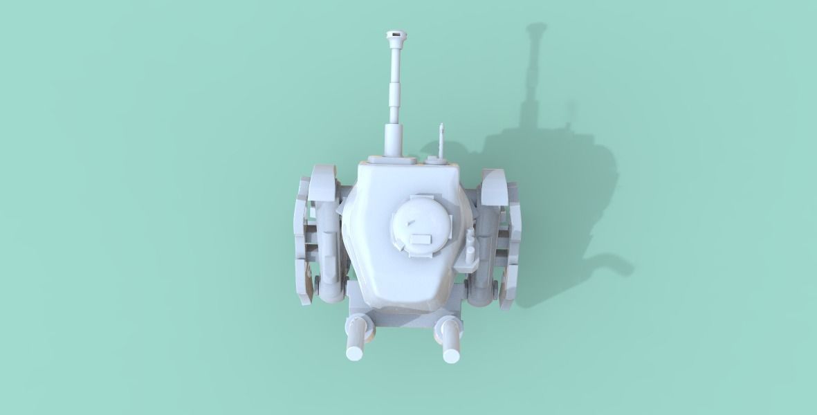 walking tank 3D print model_10