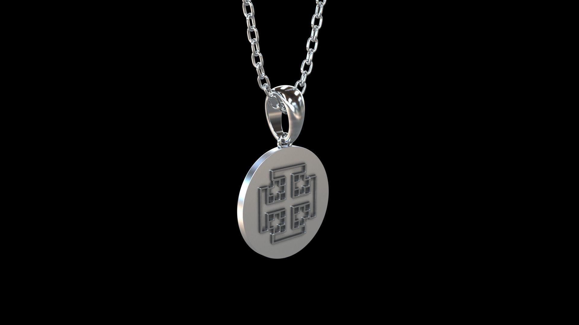 Saint Christopher medallion 3D print model_5