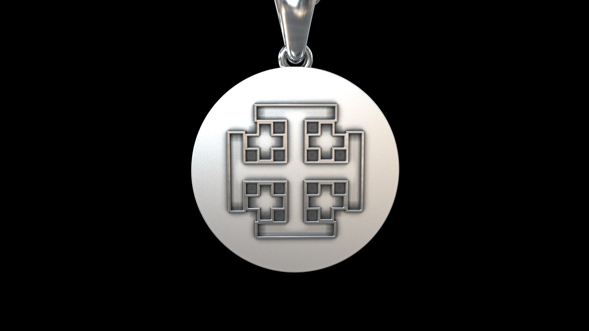 Saint Christopher medallion 3D print model_6
