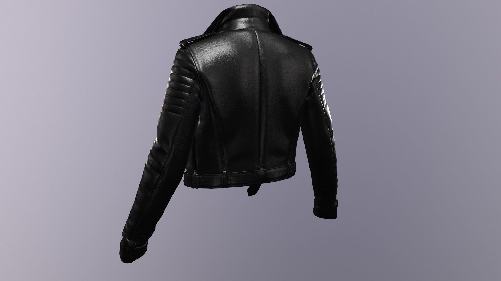 Leather Jacket - Game asset Low-poly 3D model_6