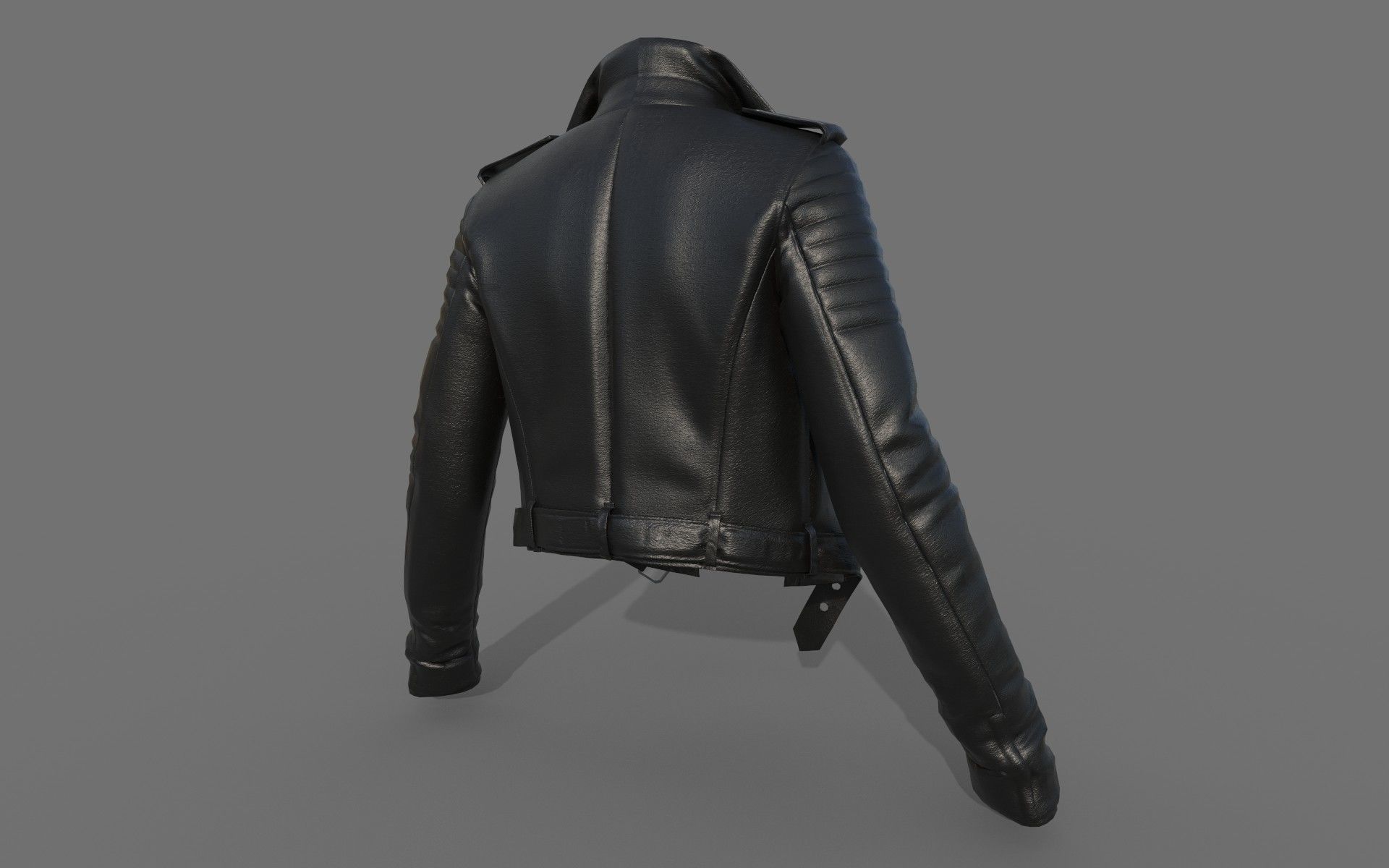 Leather Jacket - Game asset Low-poly 3D model_4