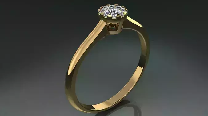 Ring Solitaire Engagement