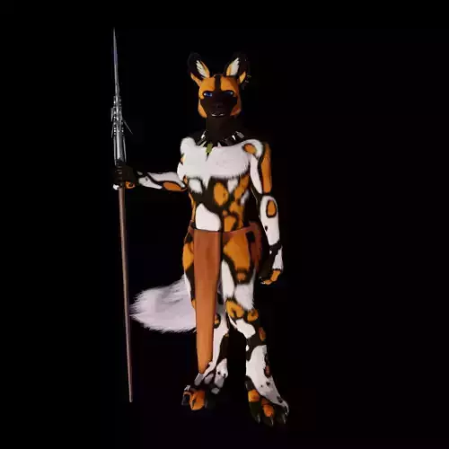 African Dog 3D model