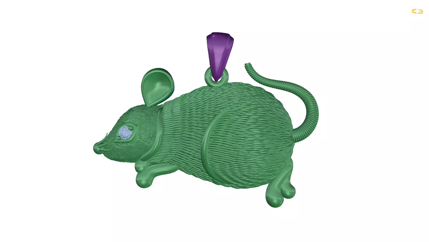 pendant rat Free 3D print model