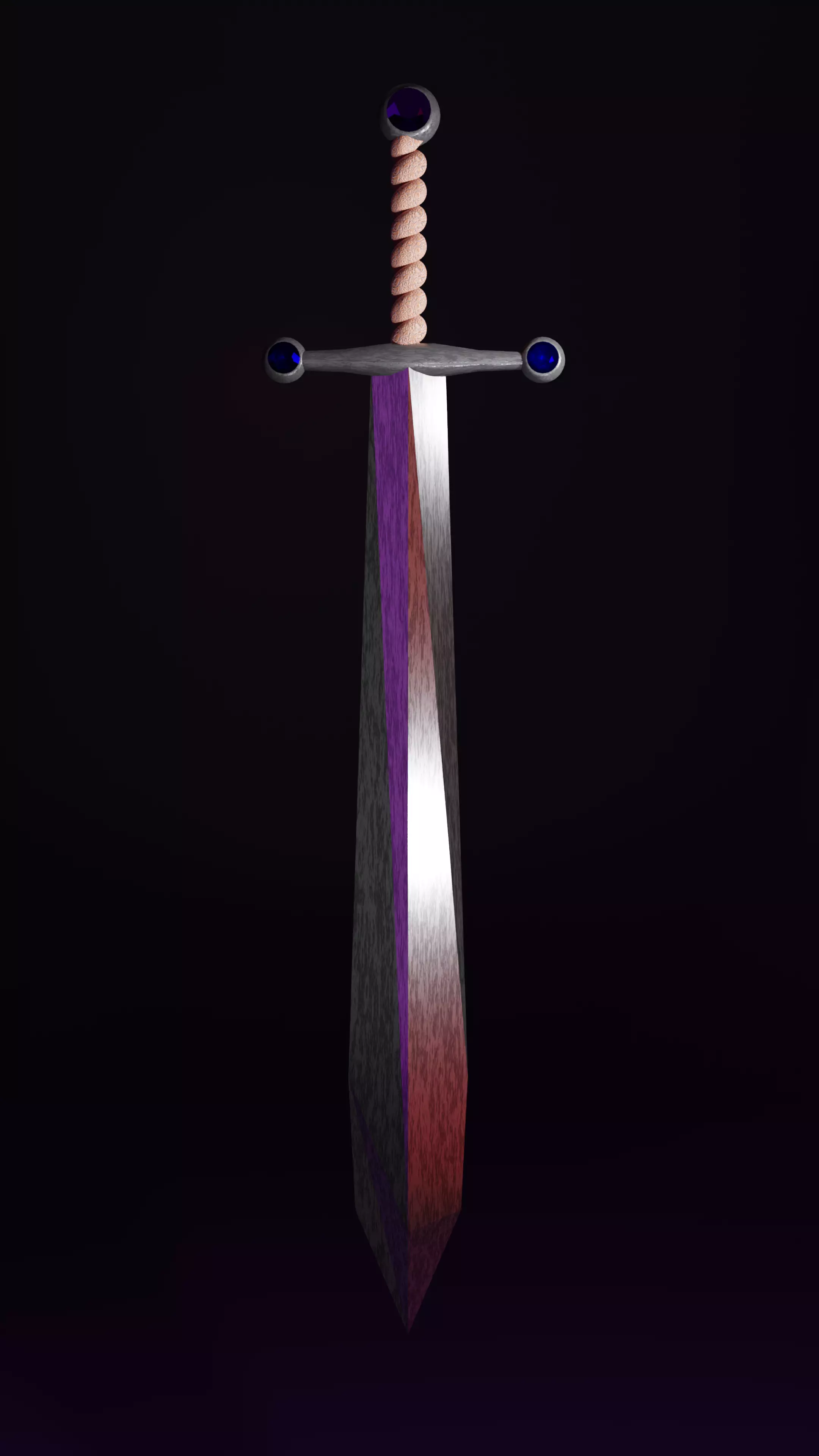 LowPoly Sword for game Low-poly 3D model_0