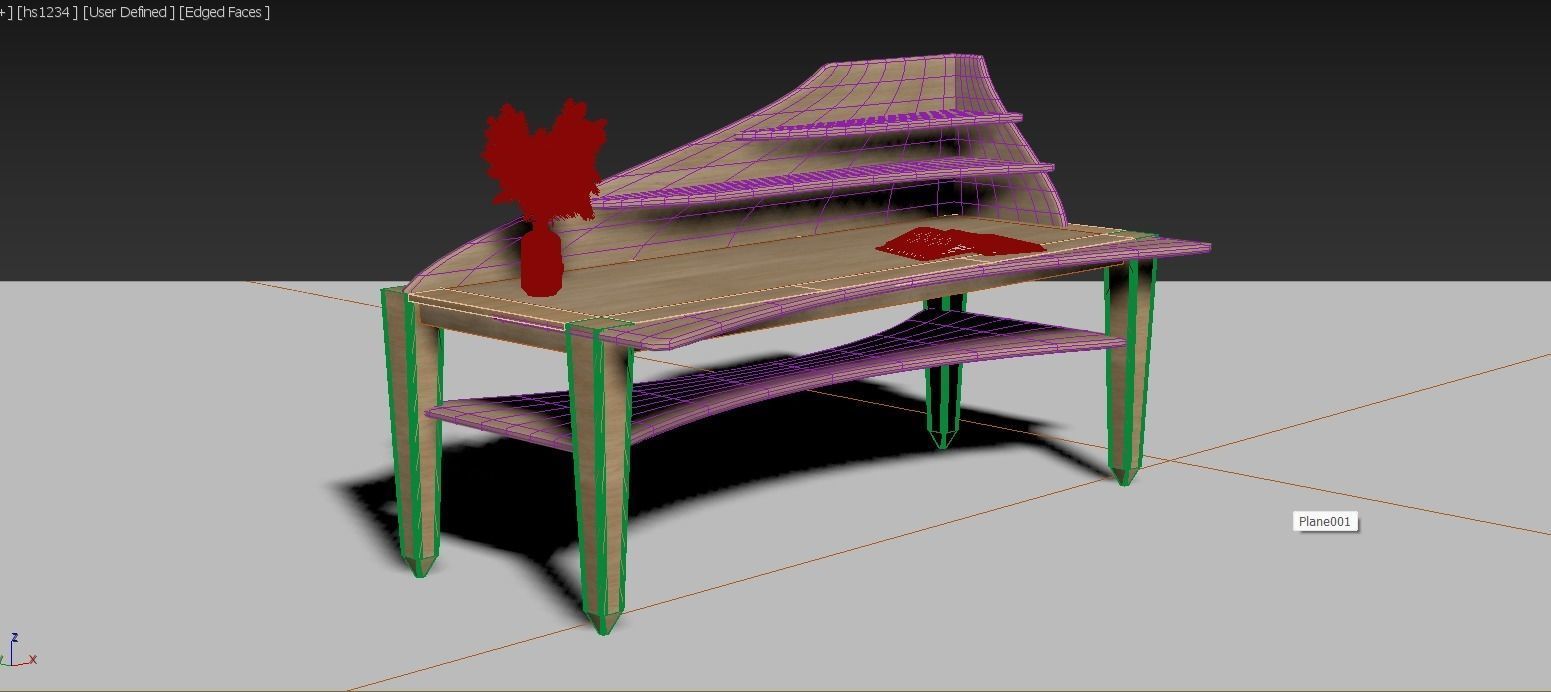 Table 3D model coffee Low-poly 3D model_10