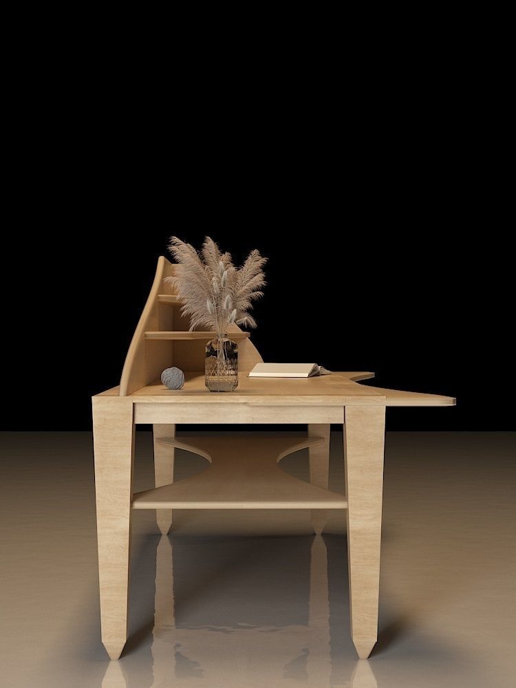 Table 3D model coffee Low-poly 3D model_8