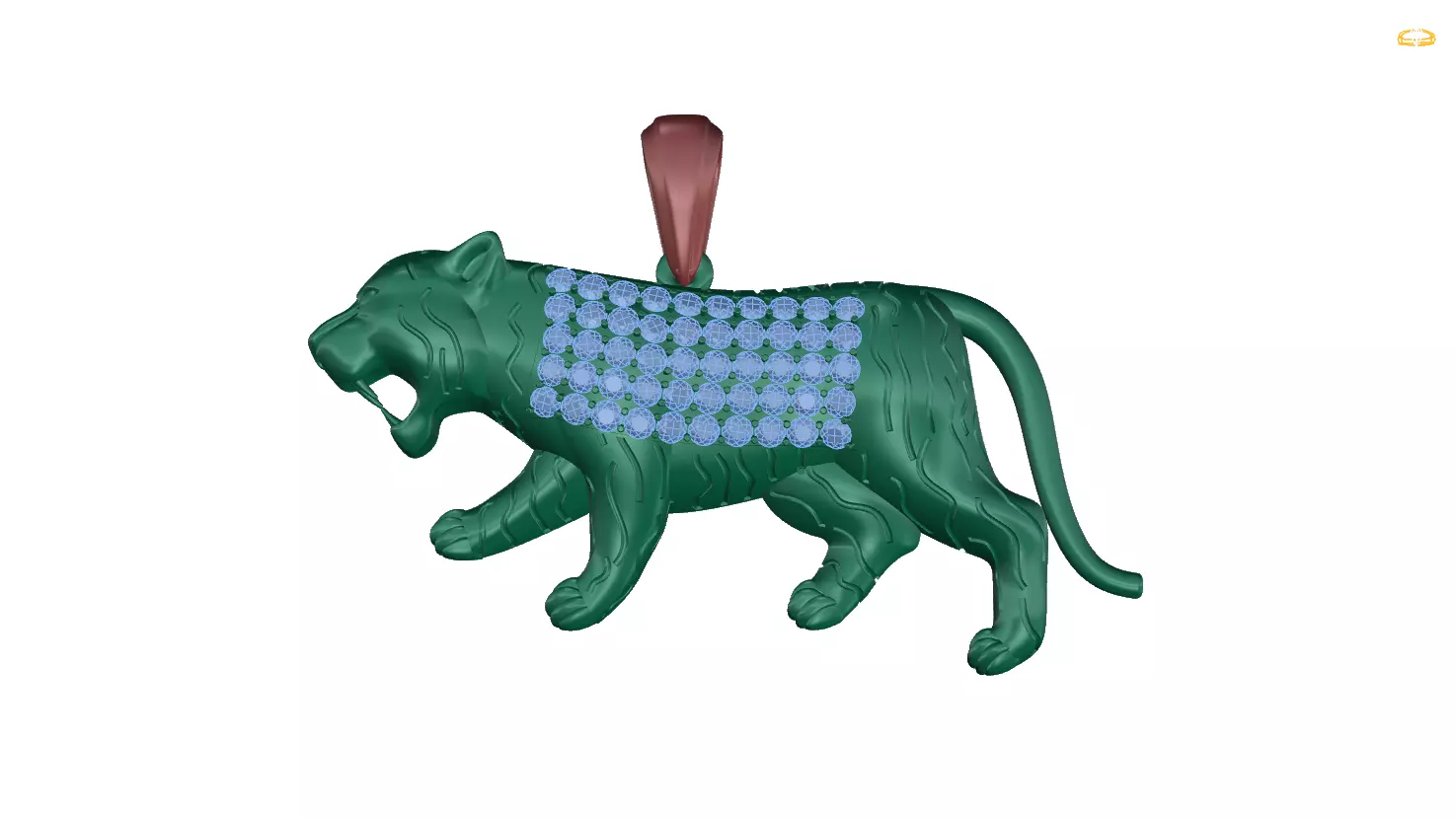 pendant dog 3D print model_0