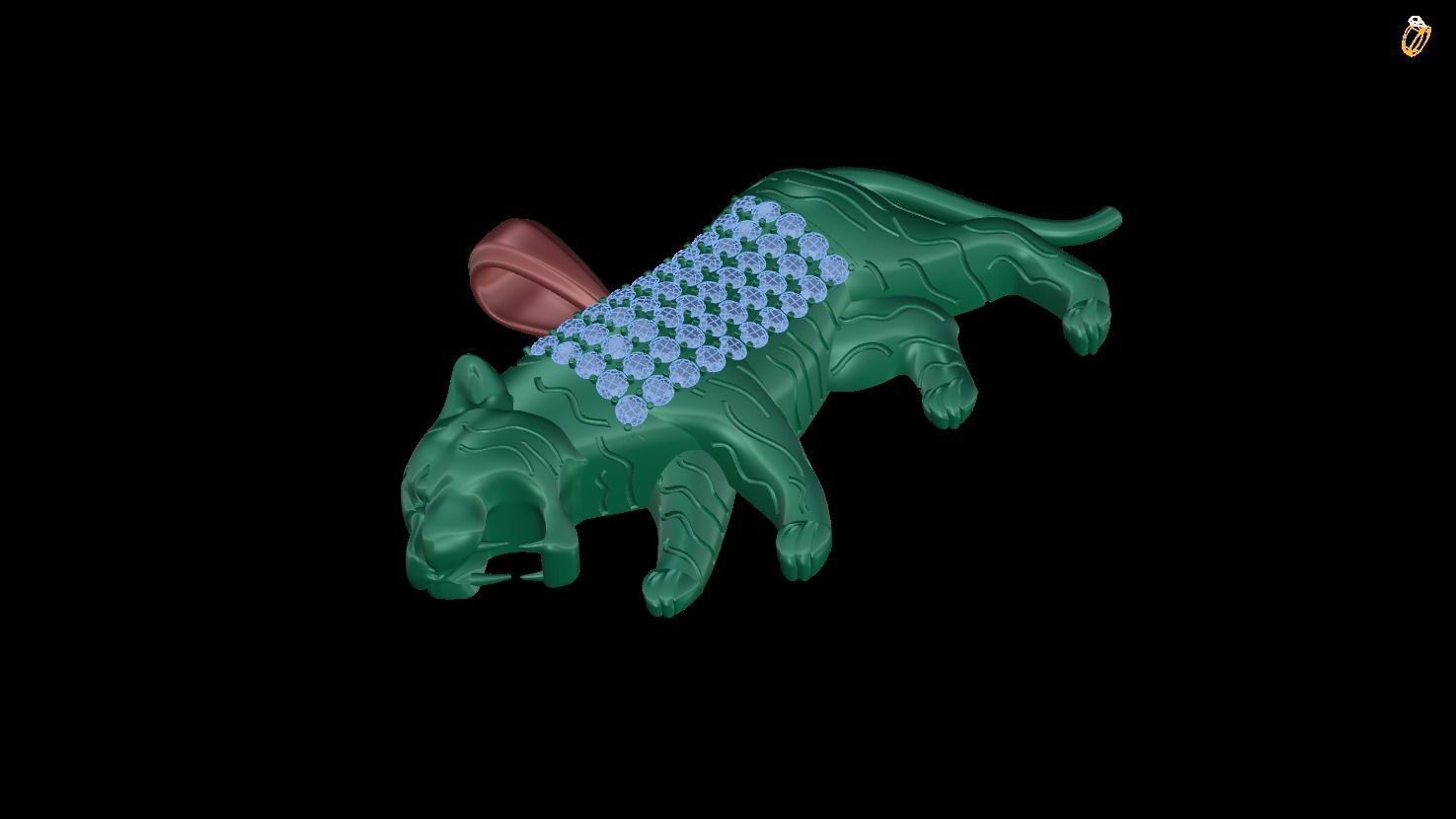 pendant dog 3D print model_1