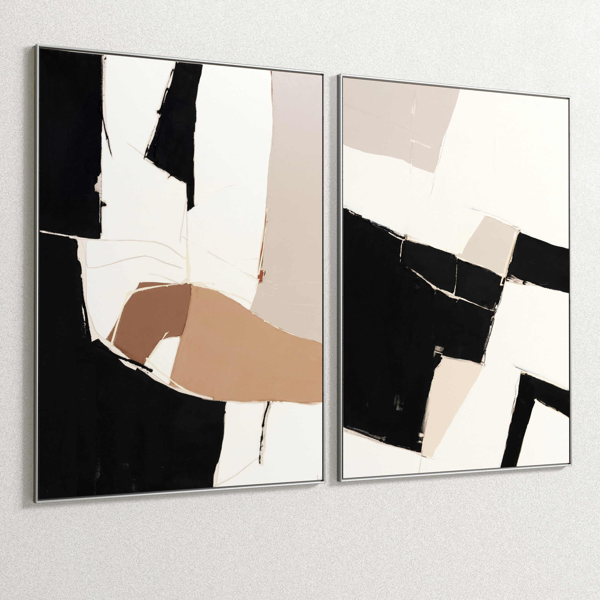 Plaster Two Photo Frame 28 Low-poly 3D model_3