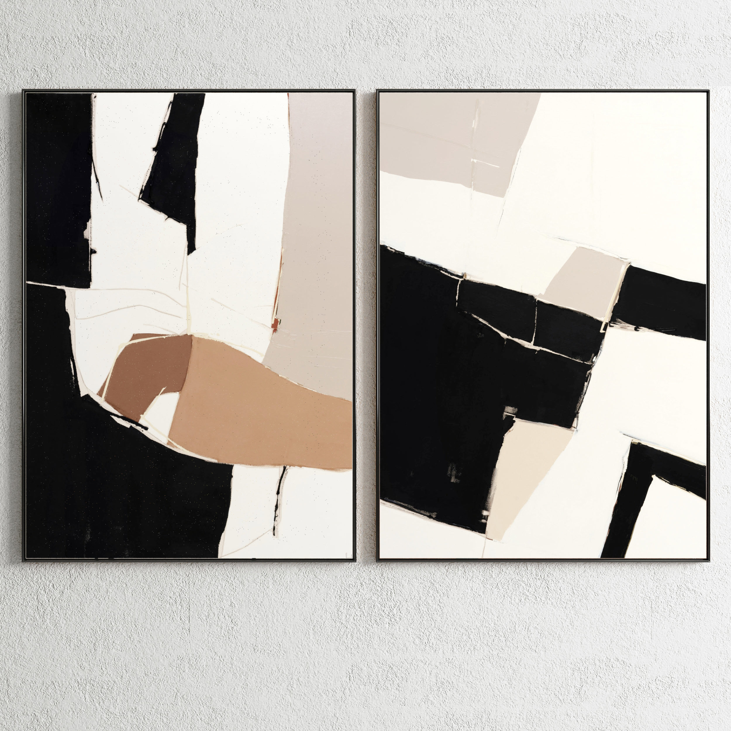 Plaster Two Photo Frame 28 Low-poly 3D model_1