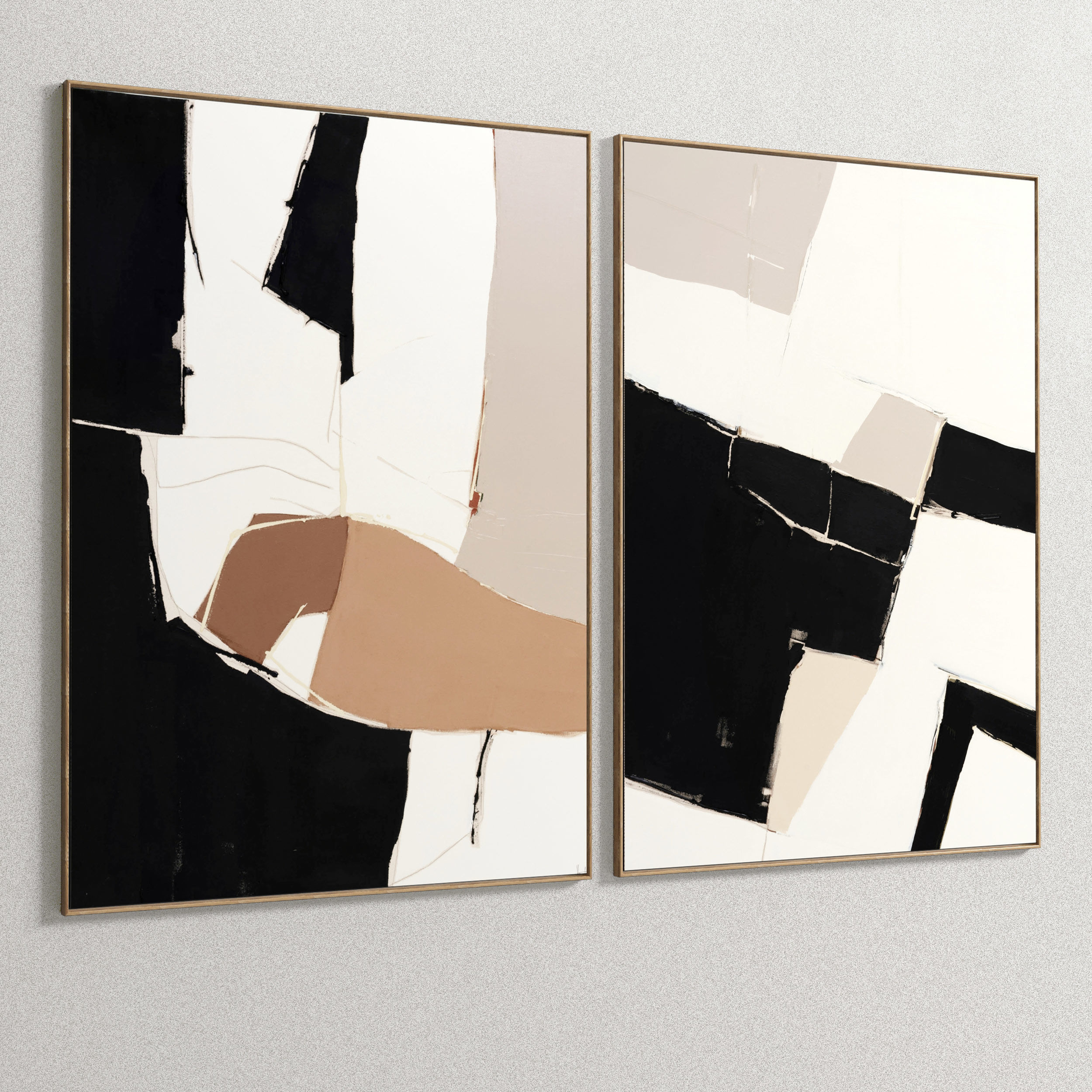 Plaster Two Photo Frame 28 Low-poly 3D model_4