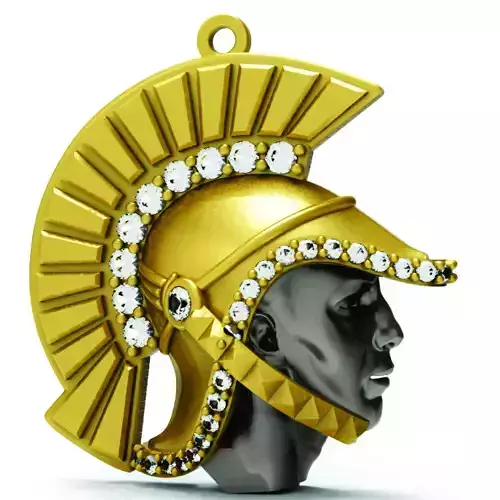 Roman Face Pendant Romano