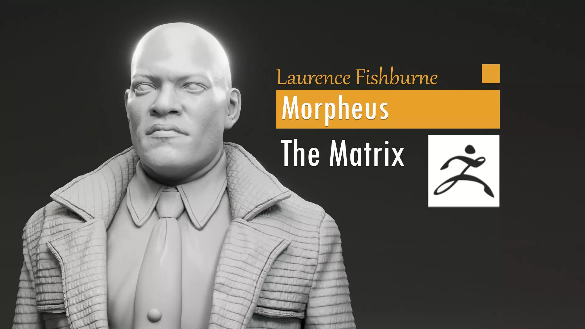 Laurence Fishburne - Morpheus - The Matrix 3D print model_0