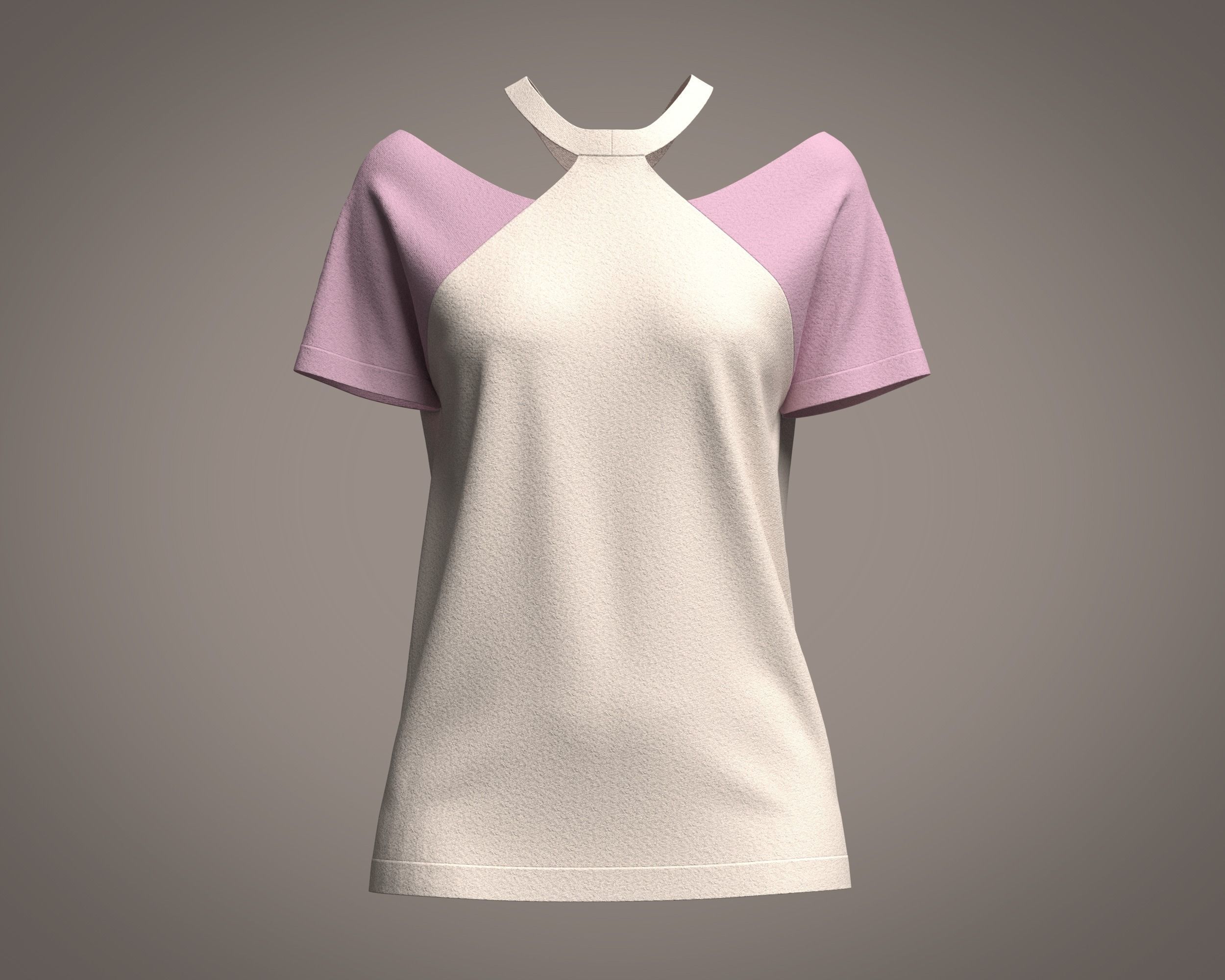 Ladies Pink Tops 3D model_1