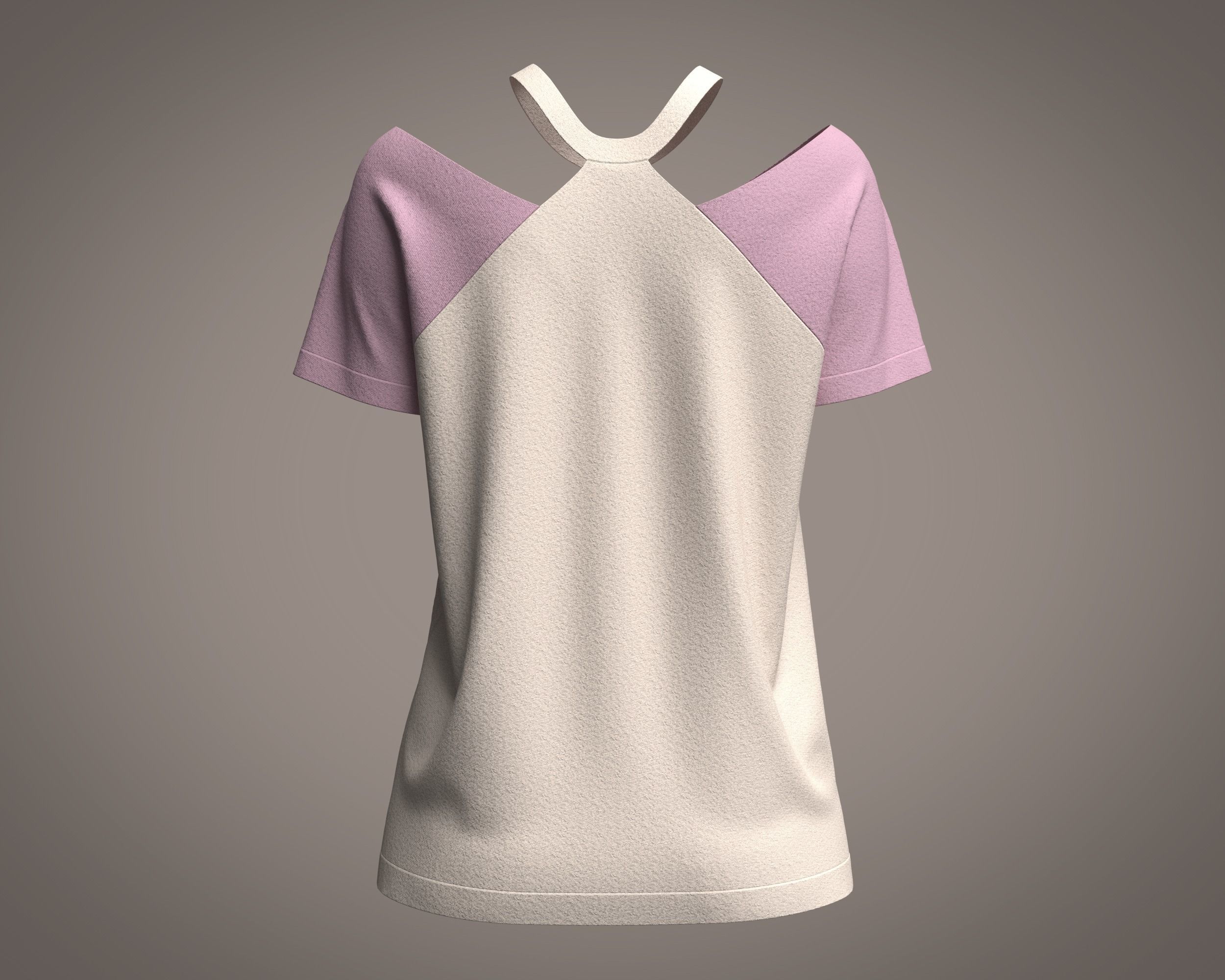 Ladies Pink Tops 3D model_7