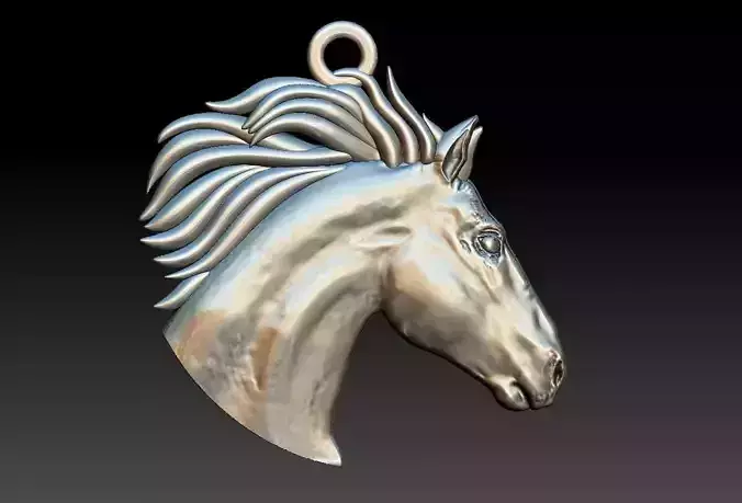 Horse Head Pendant 3D print model