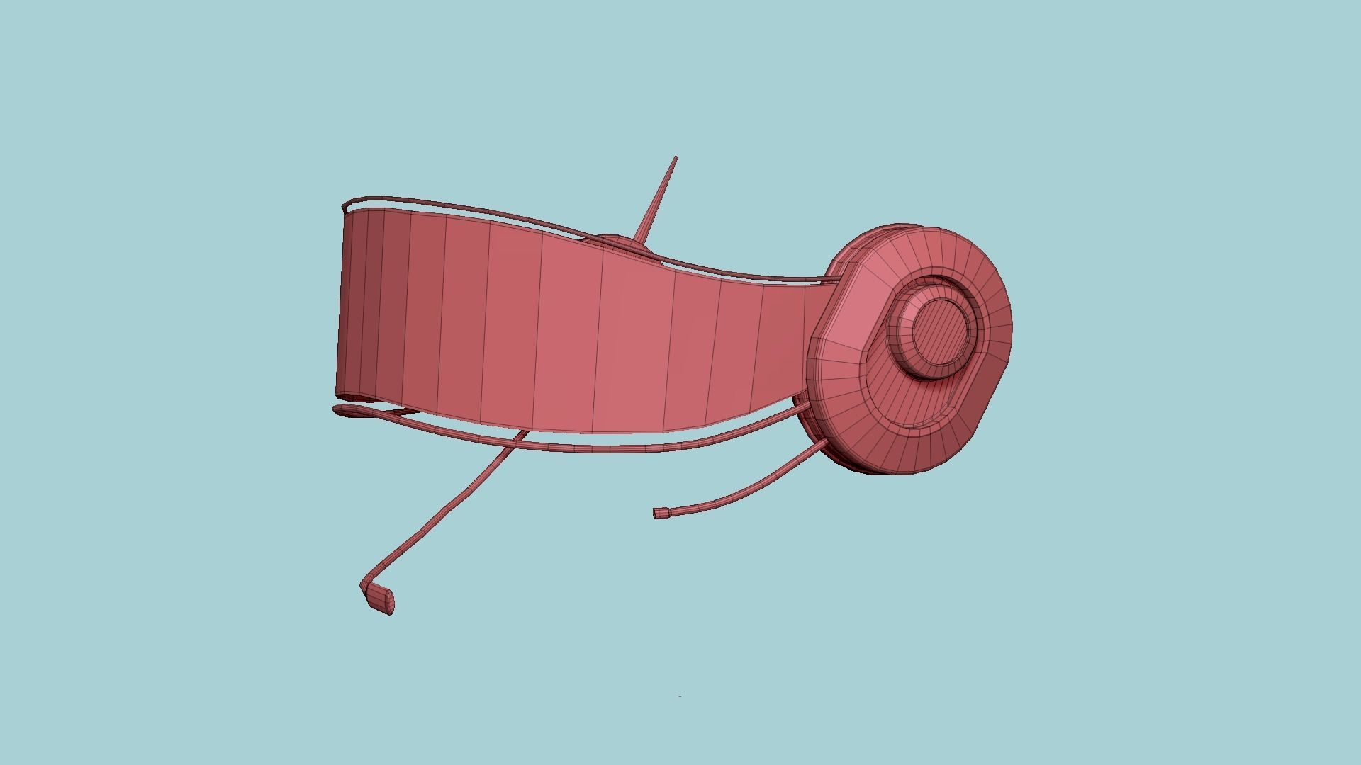 SciFi Glasses H09 Blue Orange - Character Design Fashion Low-poly 3D model_19