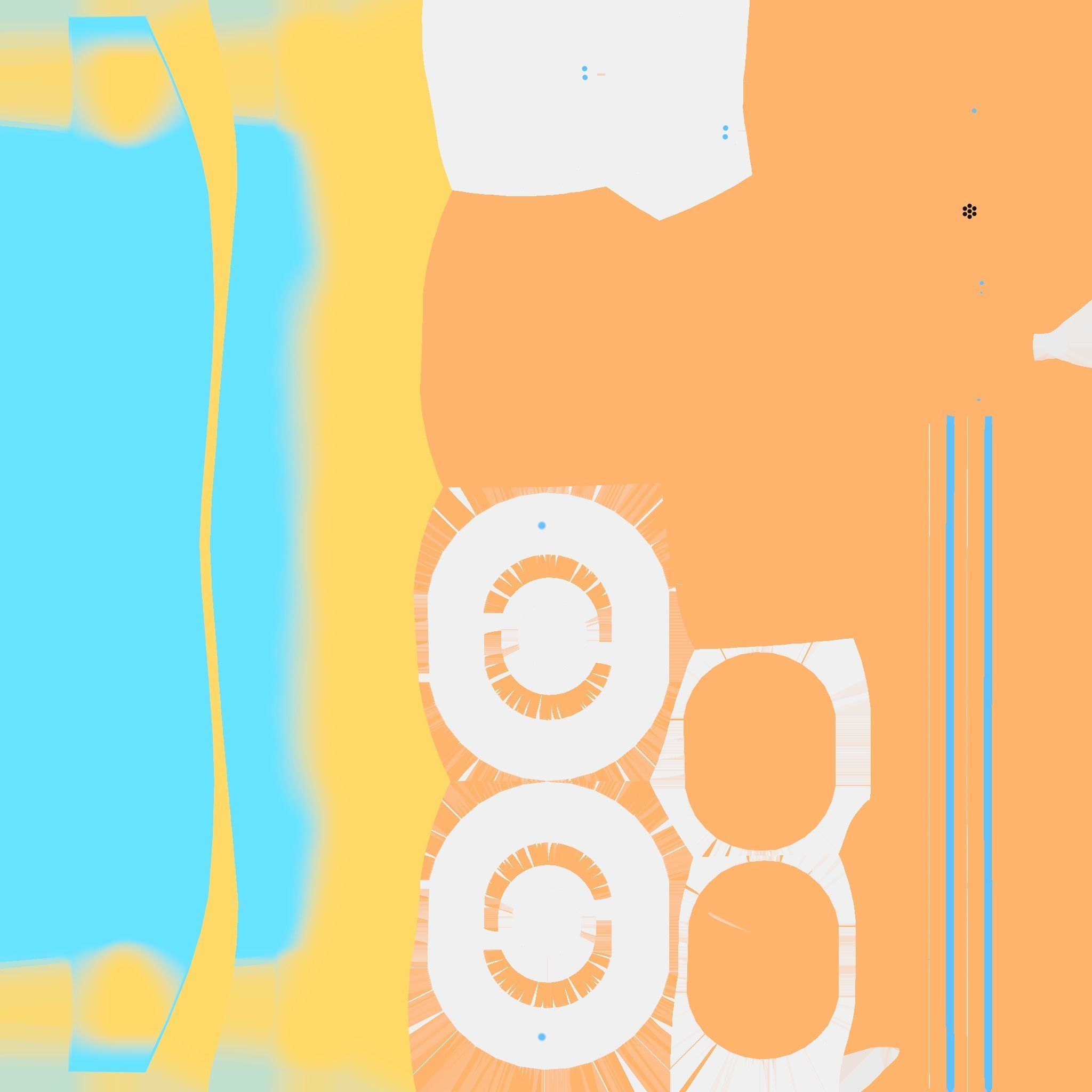 SciFi Glasses H09 Blue Orange - Character Design Fashion Low-poly 3D model_24