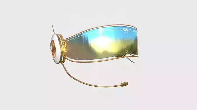 SciFi Glasses H09 Blue Orange - Character Design Fashion Low-poly 3D model