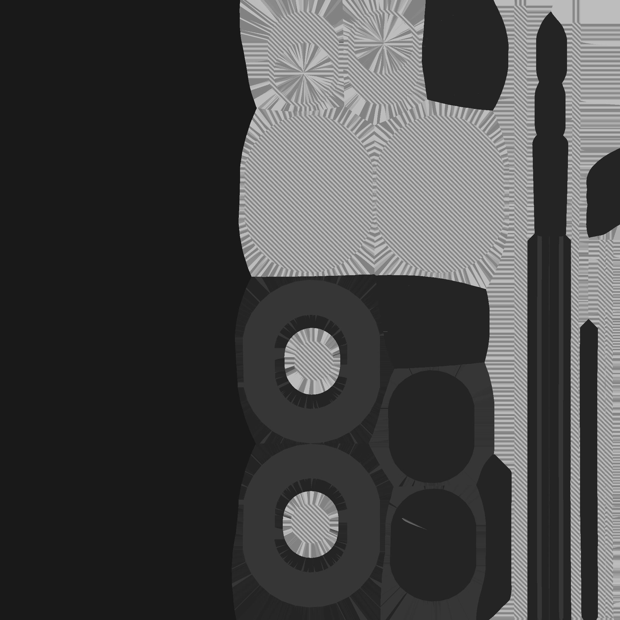 SciFi Glasses H09 Blue Orange - Character Design Fashion Low-poly 3D model_30